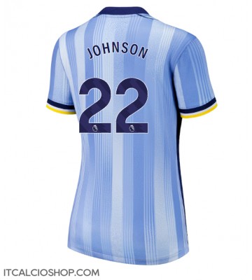 Tottenham Hotspur Brennan Johnson #22 Seconda Maglia Femmina 2024-25 Manica Corta